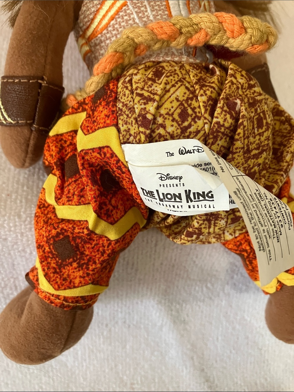 Disney’s Simba the Lion King Musical Bean Bag Plush Toy 10” Tall - Picture 5 of 8